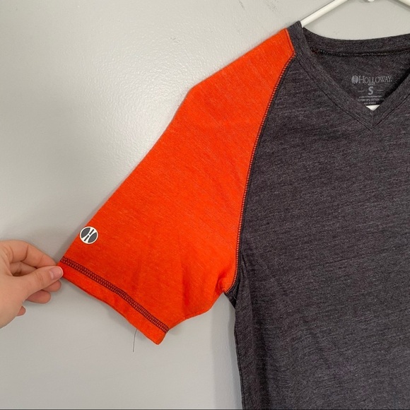 Holloway baseball tee orange grey Small - Picture 3 of 8